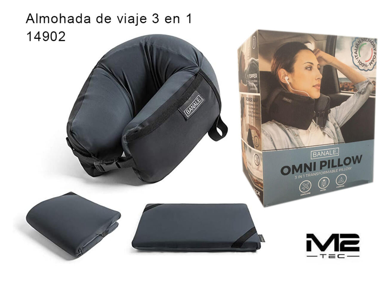 Almofada de Viagem 3 em 1 Ergonómica – Conforto e Descanso em Qualquer Lugar