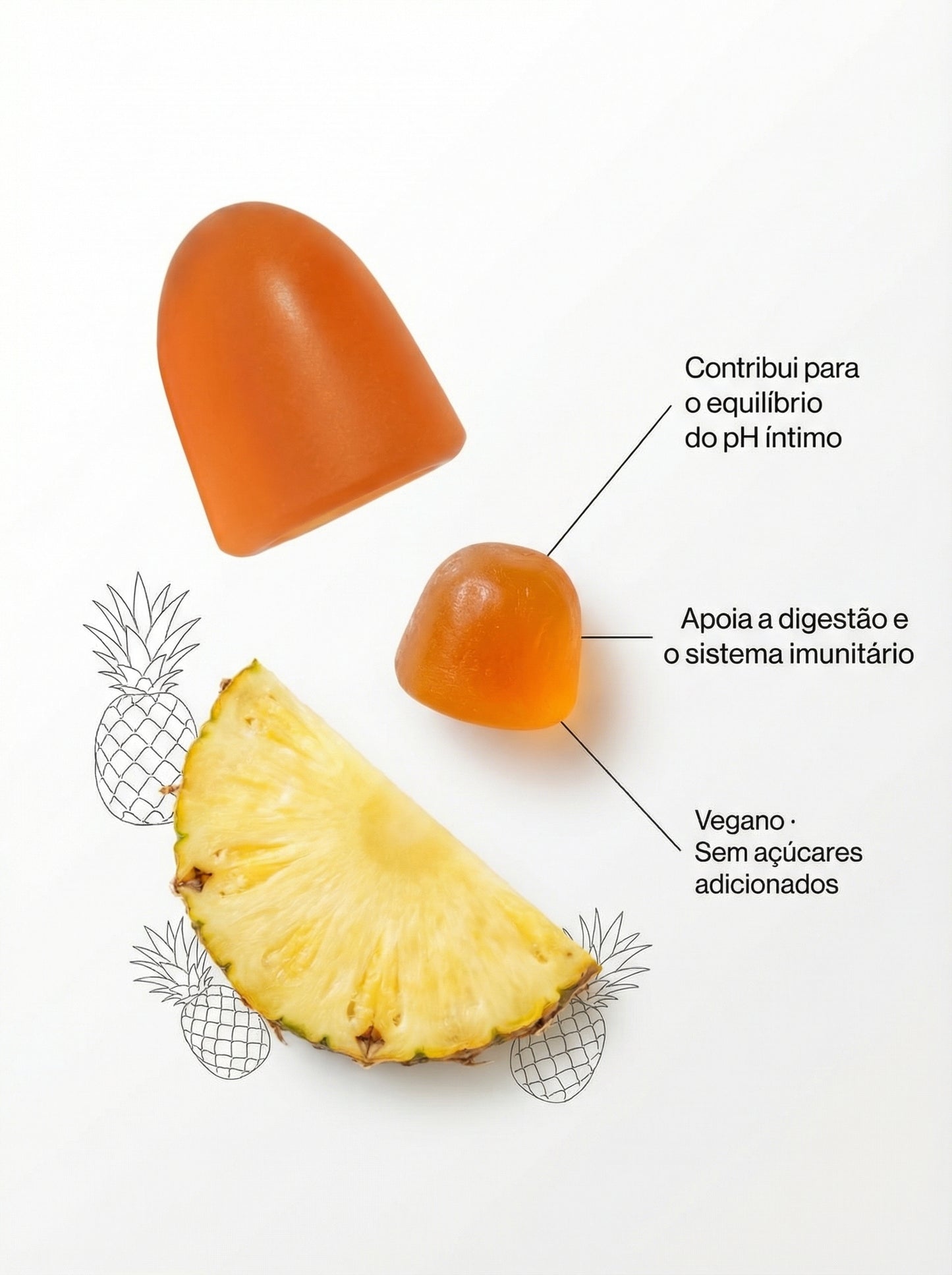 Premium Gummies for Female Balance – Hawaiian Pineapple Flavor