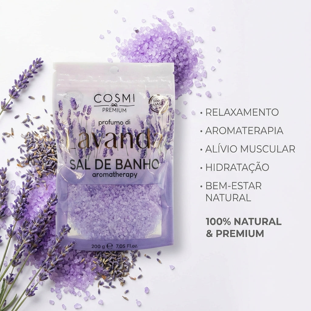 Lavender Aromatherapy Bath Salt 200g – Home Spa