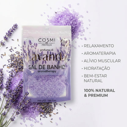Lavender Aromatherapy Bath Salt 200g – Home Spa