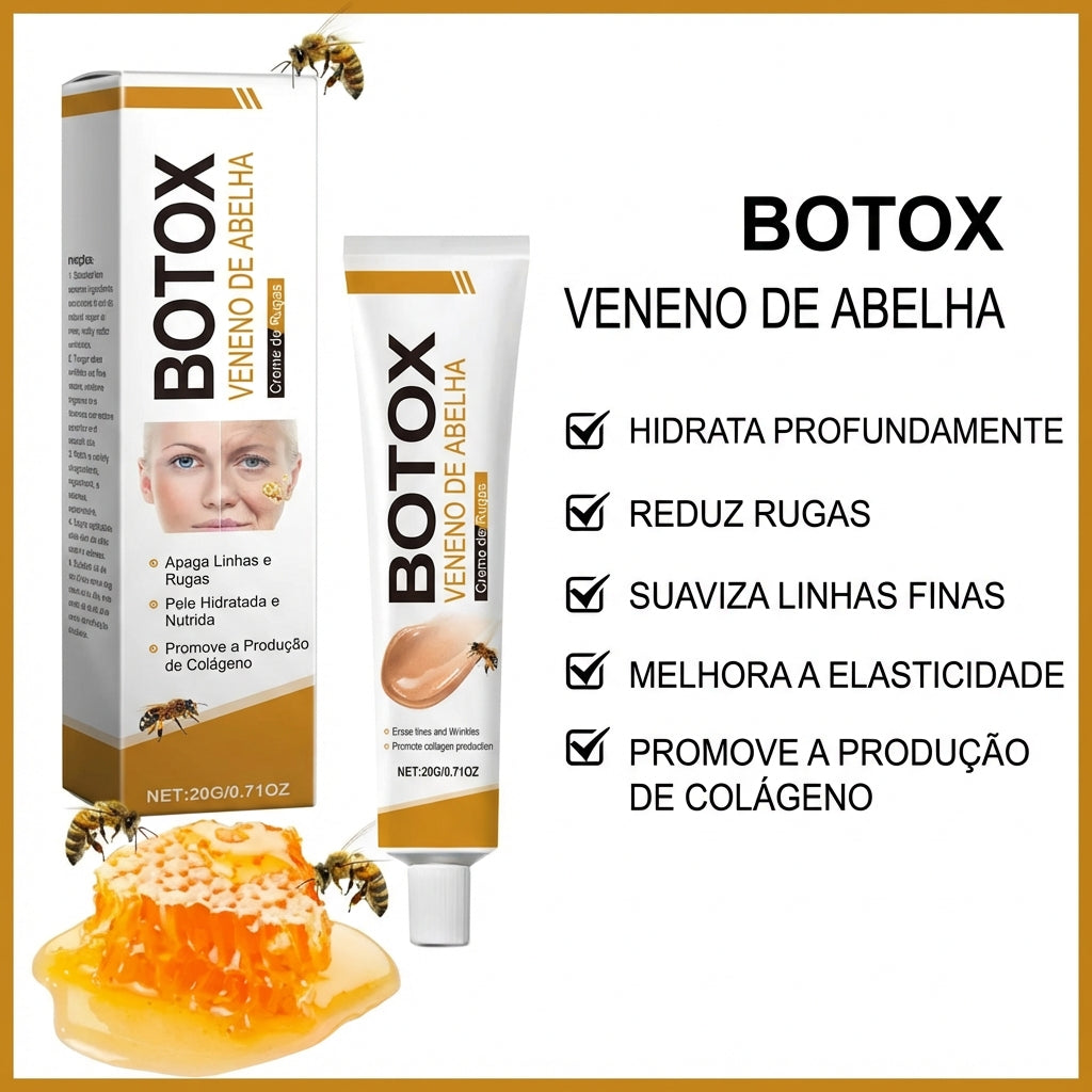 Bee Venom Cream™ - Creme Antirrugas Botox com Veneno de Abelha