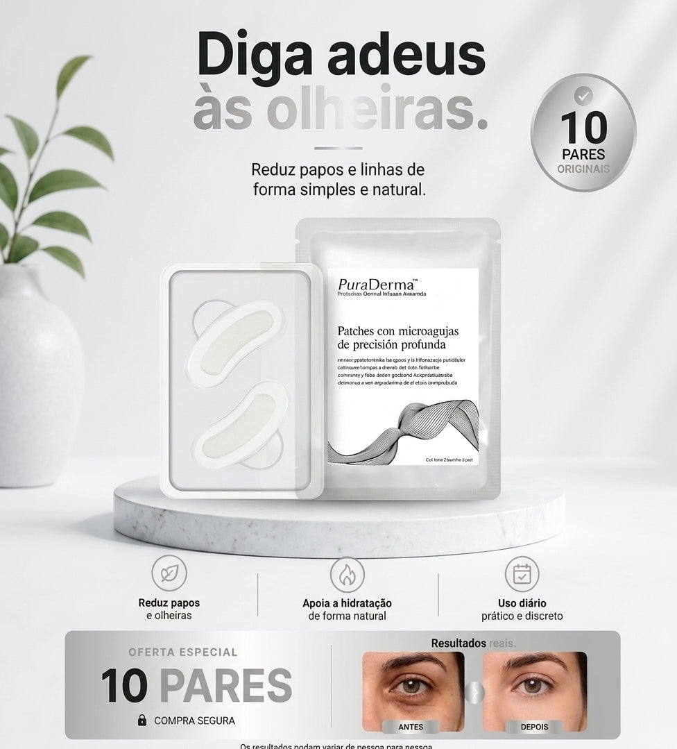 Patches Anti-Olheiras Puraderma - 10 Pares