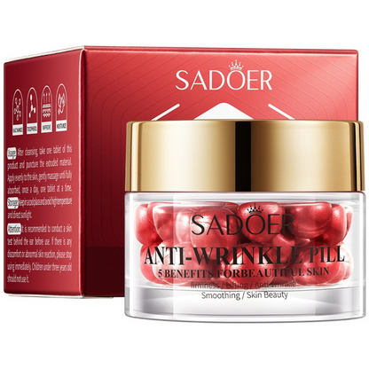Cápsulas de Óleo Essencial Anti-Idade 5 em 1 SADOER – Tratamento Facial 50g