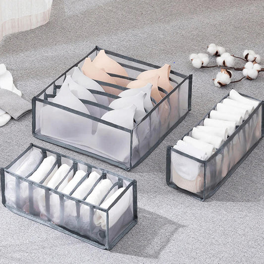 Set de 6 Organizadores de Roupa Interior – Organização Inteligente e Otimização de Espaço