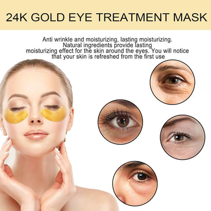 Patches de Olhos com Ouro 24K EELHOE – 60 Unidades