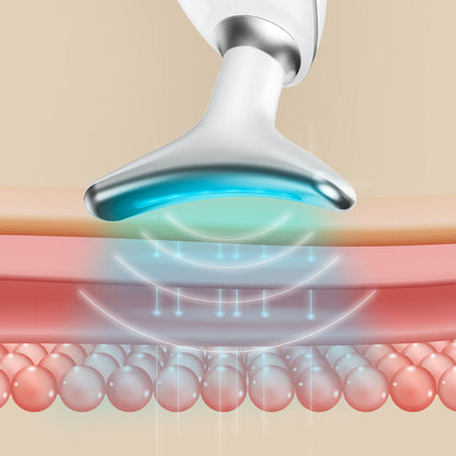 Massageador Facial Elétrico Reafirmante com LED, EMS e Calor