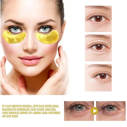 Patches de Olhos com Ouro 24K EELHOE – 60 Unidades
