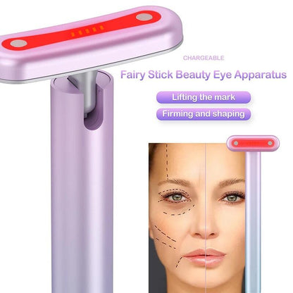 Massajador Facial 4 em 1 com Luz LED Vermelha – Pele Radiante e Rejuvenescida
