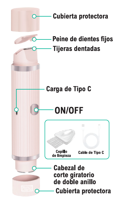 Depiladora Elétrica Compacta 2 em 1 – Precisão, Suavidade e Conforto